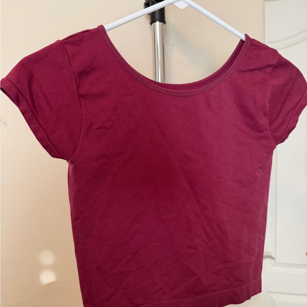 Free people intimately burgundy short sleeve